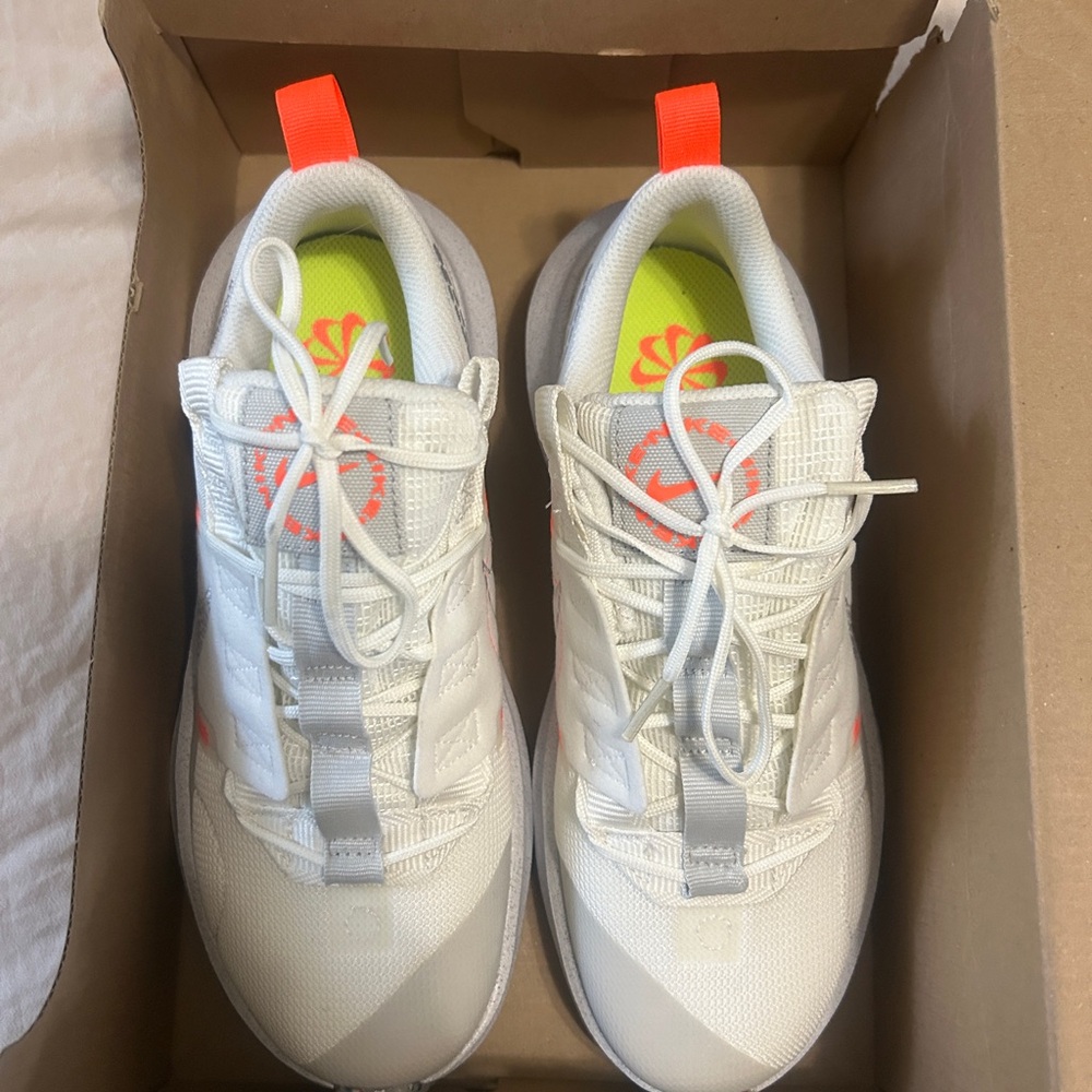 Nike White and Orange Sneakers Modern Design